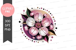 Elegant floral design clipart png Product Image 1