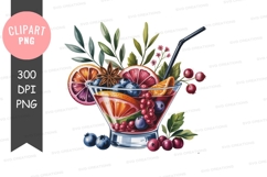 Vibrant fruit cocktail clipart png Product Image 1