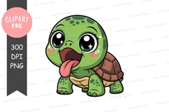 Playful baby turtle clipart png Product Image 1