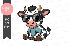 Cool cow clipart png Product Image 1