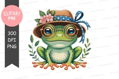 Stylish frog clipart png Product Image 1