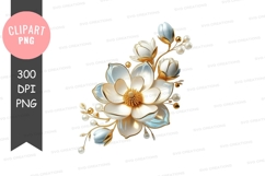 Elegant floral bouquet clipart png Product Image 1