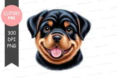 Happy rottweiler puppy clipart png Product Image 1
