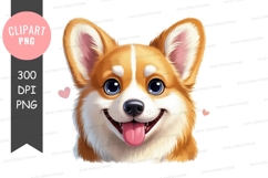 Happy corgi clipart png Product Image 1