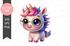 Whimsical unicorn clipart png Product Image 1