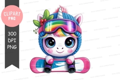 Adventurous unicorn clipart png Product Image 1