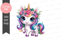 Magical unicorn clipart png Product Image 1