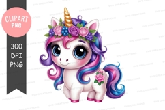 Magical unicorn clipart png Product Image 1