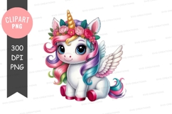 Magical unicorn clipart png Product Image 1