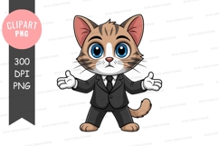 Business cat clipart png Product Image 1