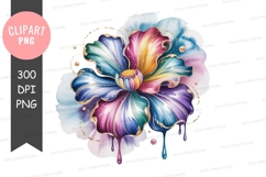 Colorful flower clipart png Product Image 1