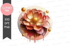 Elegant flower with golden accents Product Image 1