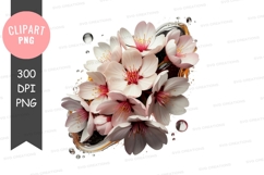 Cherry blossoms clipart png Product Image 1