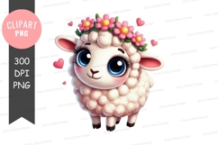 Adorable sheep with flower crown Product Image 1