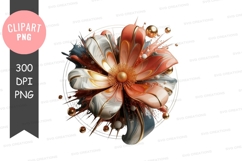 Abstract floral explosion clipart png Product Image 1