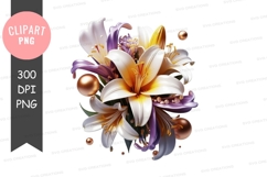 Elegant floral bouquet clipart png Product Image 1