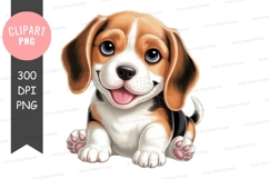 Happy puppy clipart png Product Image 1