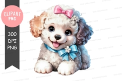 Adorable puppy clipart png Product Image 1