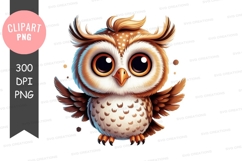 Cute owl clipart png Product Image 1