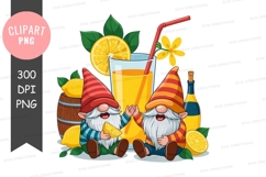 Gnomes celebrating with lemonade Product Image 1