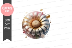 Elegant daisy flower clipart png Product Image 1