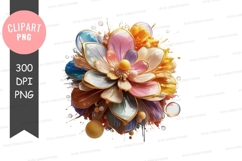 Colorful flower clipart png Product Image 1