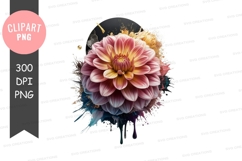 Elegant dahlia with abstract background Product Image 1
