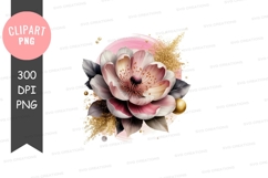 Elegant floral design clipart png Product Image 1