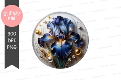 Blue iris floral design Product Image 1
