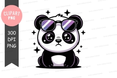 Cool panda with sunglasses clipart png Product Image 1