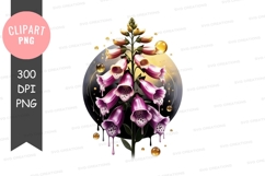 Elegant foxglove flowers clipart png Product Image 1
