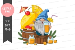 Gnome with lemonade clipart png Product Image 1