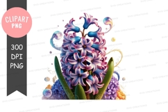 Colorful hyacinth flower clipart png Product Image 1