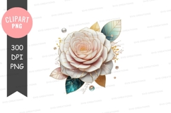 Elegant rose clipart png Product Image 1