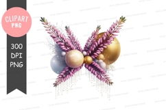 Elegant floral butterfly clipart png Product Image 1