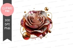 Elegant rose clipart png Product Image 1