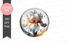 Delicate iris in glass clipart png Product Image 1