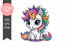 Cute unicorn clipart png Product Image 1