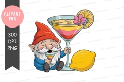 Gnome enjoying a cocktail Product Image 1
