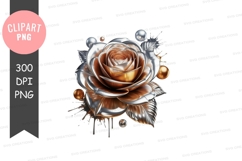 Metal rose clipart png Product Image 1