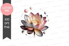 Lotus flower with celestial circle Product Image 1