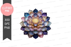Elegant lotus flower clipart png Product Image 1