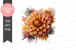 Vibrant floral clipart png Product Image 1