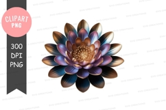 Elegant lotus flower clipart png Product Image 1