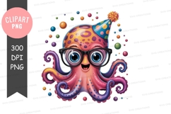 Celebrating octopus clipart png Product Image 1