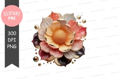 Elegant flower clipart png Product Image 1