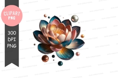 Abstract lotus flower clipart png Product Image 1