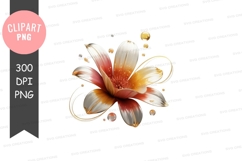Elegant flower clipart png Product Image 1