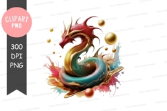 Mythical dragon clipart png Product Image 1