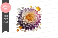Vibrant floral clipart png Product Image 1